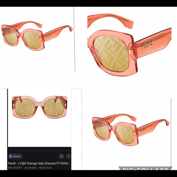 FENDI ,2025 ONE OF TOP SUNGLASS COLOR, ORANGE, THIS PAIR IS TRANSPARENT … - Picture 10 of 16